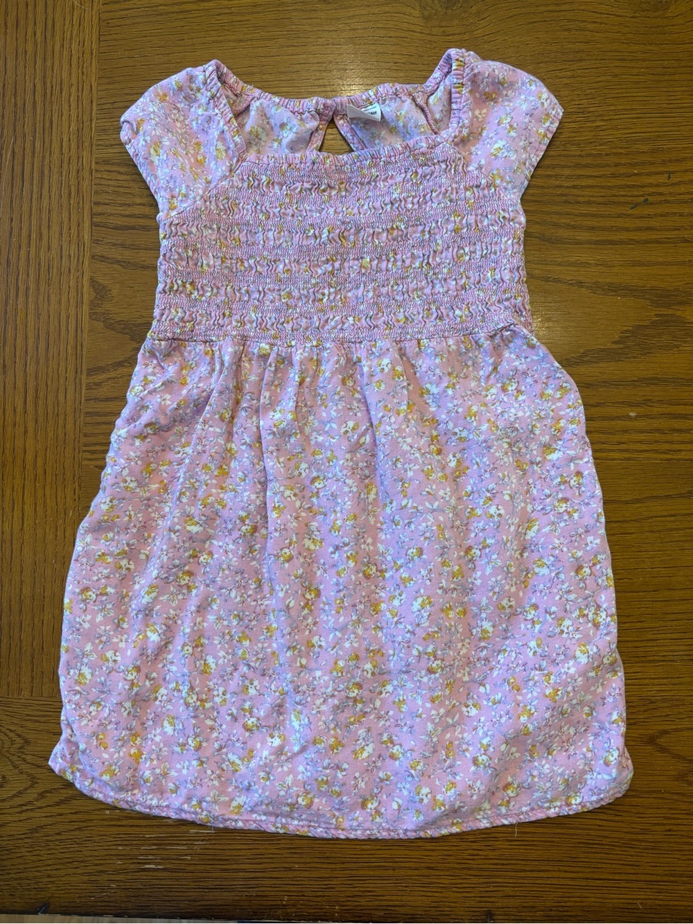 OshKosh B'gosh Pink Floral Smocked Casual Dress